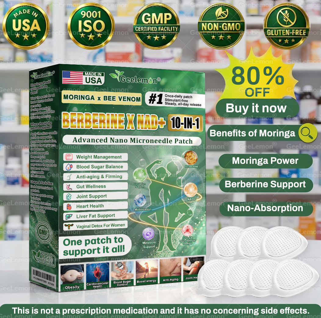 𝐎𝐟𝐟𝐢𝐜𝐢𝐚𝐥 𝐔𝐒 𝐒𝐭𝐨𝐫𝐞 🇺🇸  | 🧑‍⚕️🩺 𝐆𝐞𝐞𝐋𝐞𝐦𝐨𝐧® Moringa · Berberine × NAD+ 𝟏𝟎-𝐢𝐧-𝟏 𝐀𝐝𝐯𝐚𝐧𝐜𝐞𝐝 𝐍𝐚𝐧𝐨 𝐌𝐢𝐜𝐫𝐨𝐧𝐞𝐞𝐝𝐥𝐞 𝐏𝐚𝐭𝐜𝐡 — 𝐎𝐧𝐜𝐞 𝐃𝐚𝐢𝐥𝐲, 𝐕𝐢𝐬𝐢𝐛𝐥𝐞 𝐑𝐞𝐬𝐮𝐥𝐭𝐬 𝐢𝐧 𝟕 𝐃𝐚𝐲𝐬
